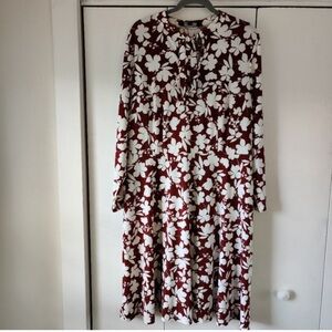 Brown and white Eloquii dress- Size 24